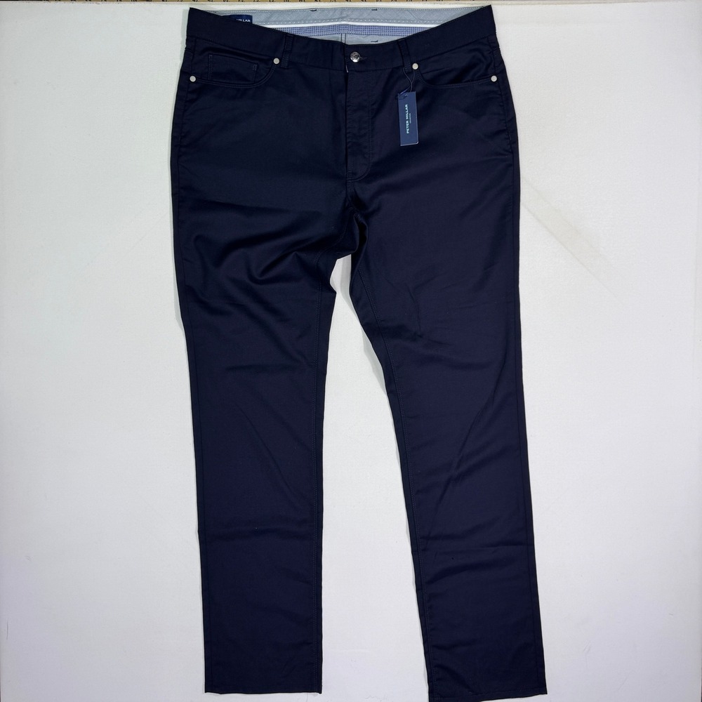 Peter Millar Collection 5-Pocket Pant Men's 38x35 NWT Barch Blue Wool Modern